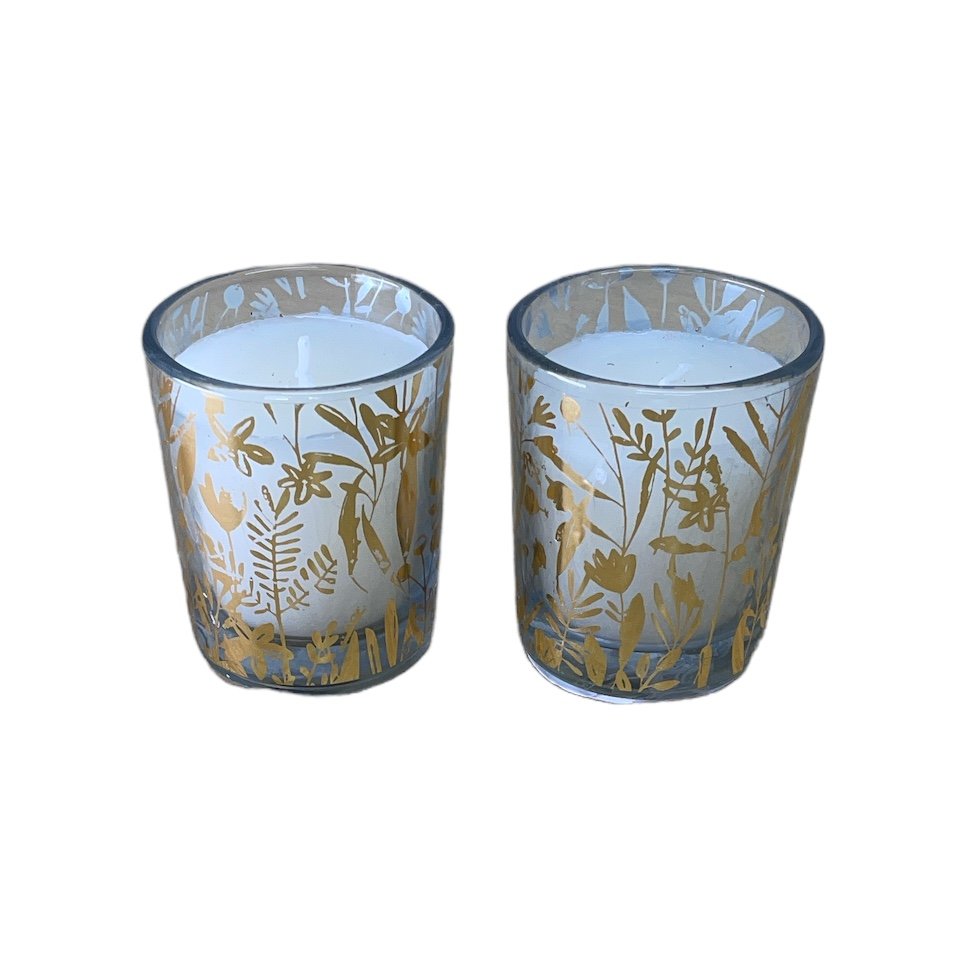 Scented Leaf Votive Candles, Pack of 2 - BerPar