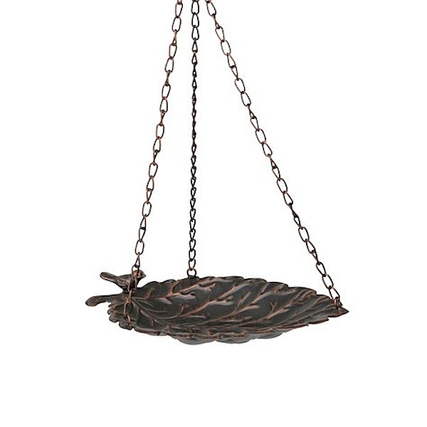 Leaf Shaped Hanging Bird Dish - Decorative and Functional Garden Feeder - BerPar