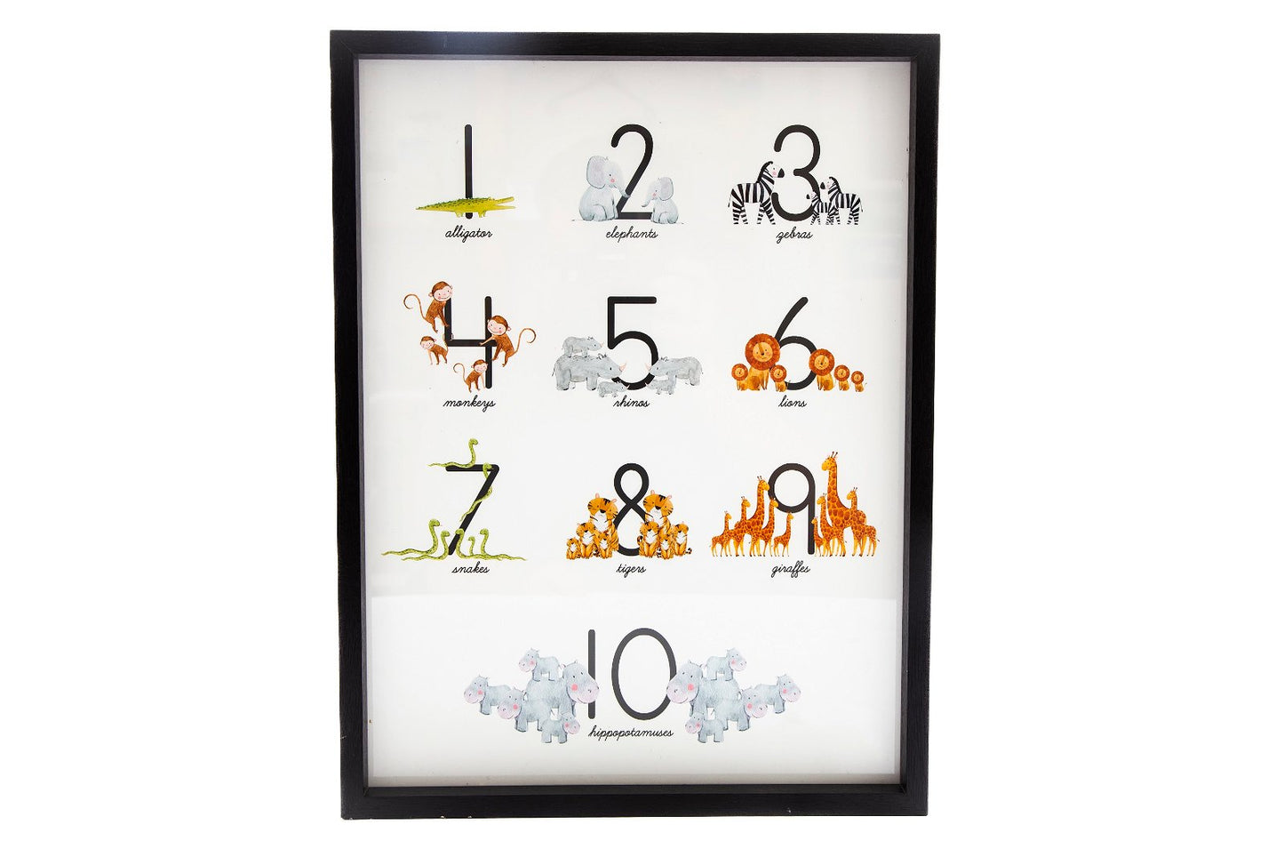 Baby Number 1-10 Animal Print Frame - BerPar