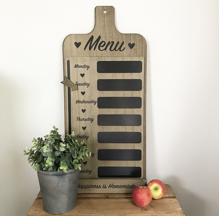 Blackboard with Weekly Menu - BerPar