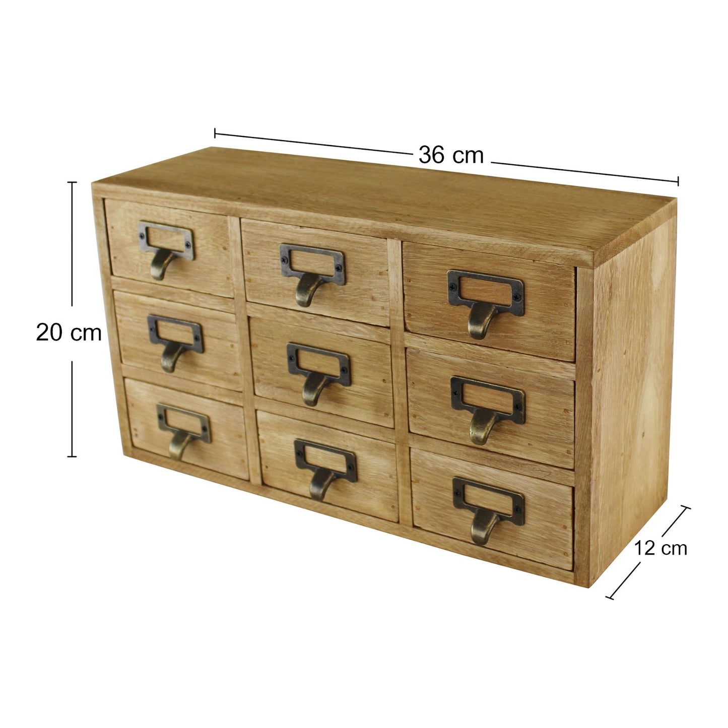 9 Drawer Triple Level Small Storage Unit, Trinket Drawers - BerPar