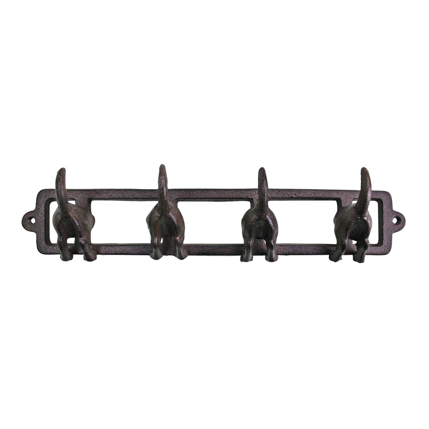 Rustic Cast Iron Wall Hooks, Dogs Tail - BerPar