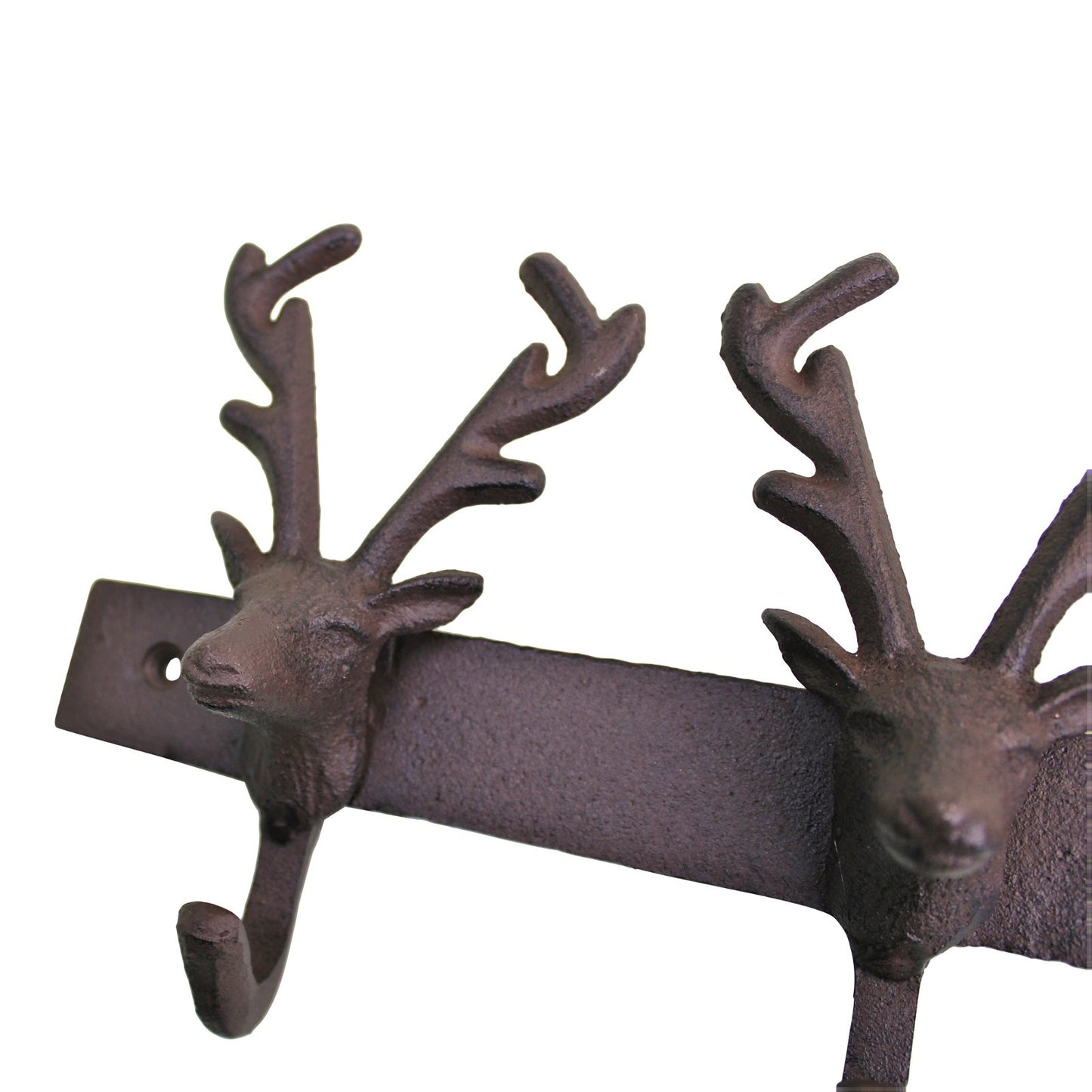 Rustic Cast Iron Wall Hooks, Reindeer - BerPar