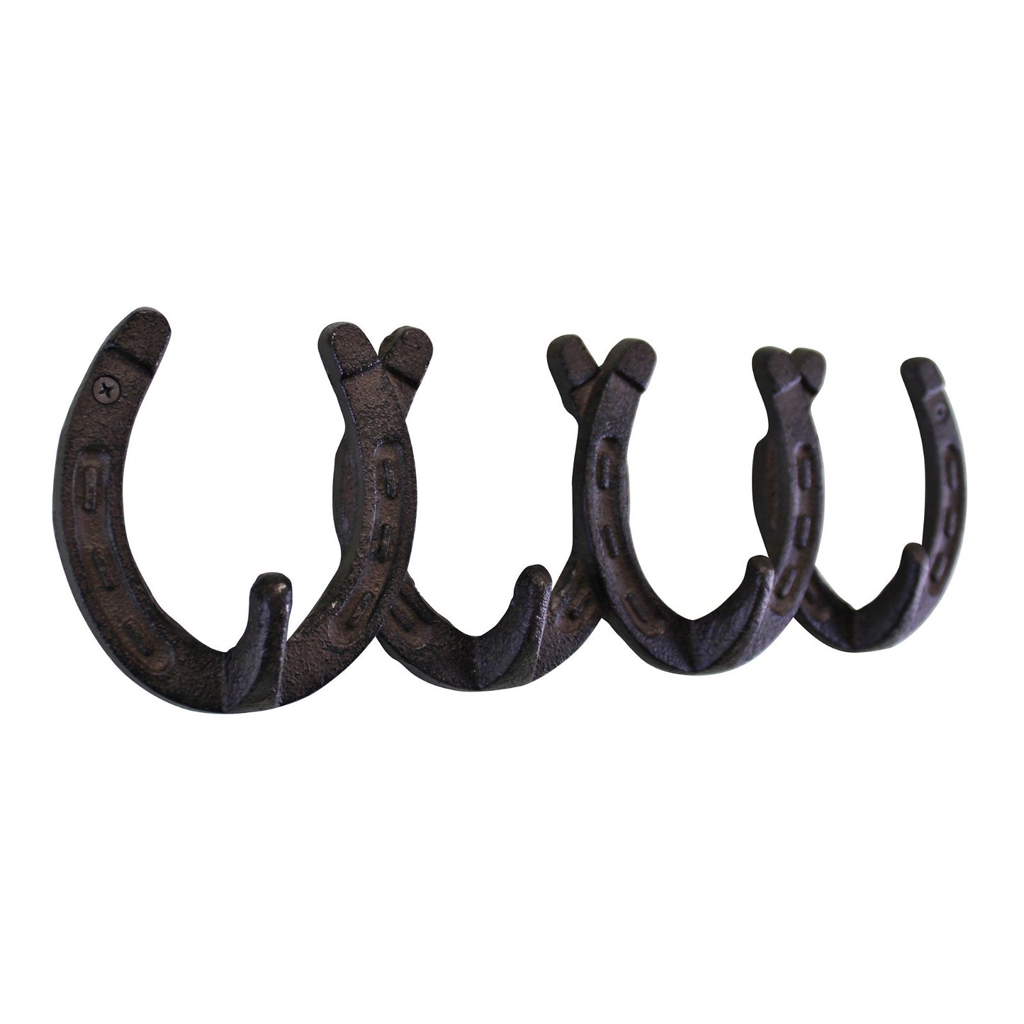 Rustic Cast Iron Wall Hooks, Horseshoe Design - BerPar