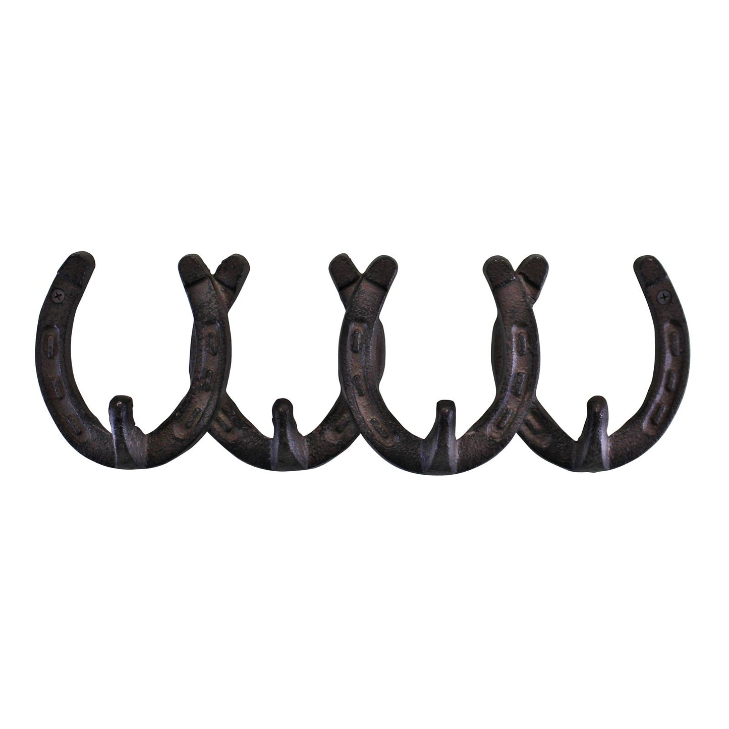 Rustic Cast Iron Wall Hooks, Horseshoe Design - BerPar