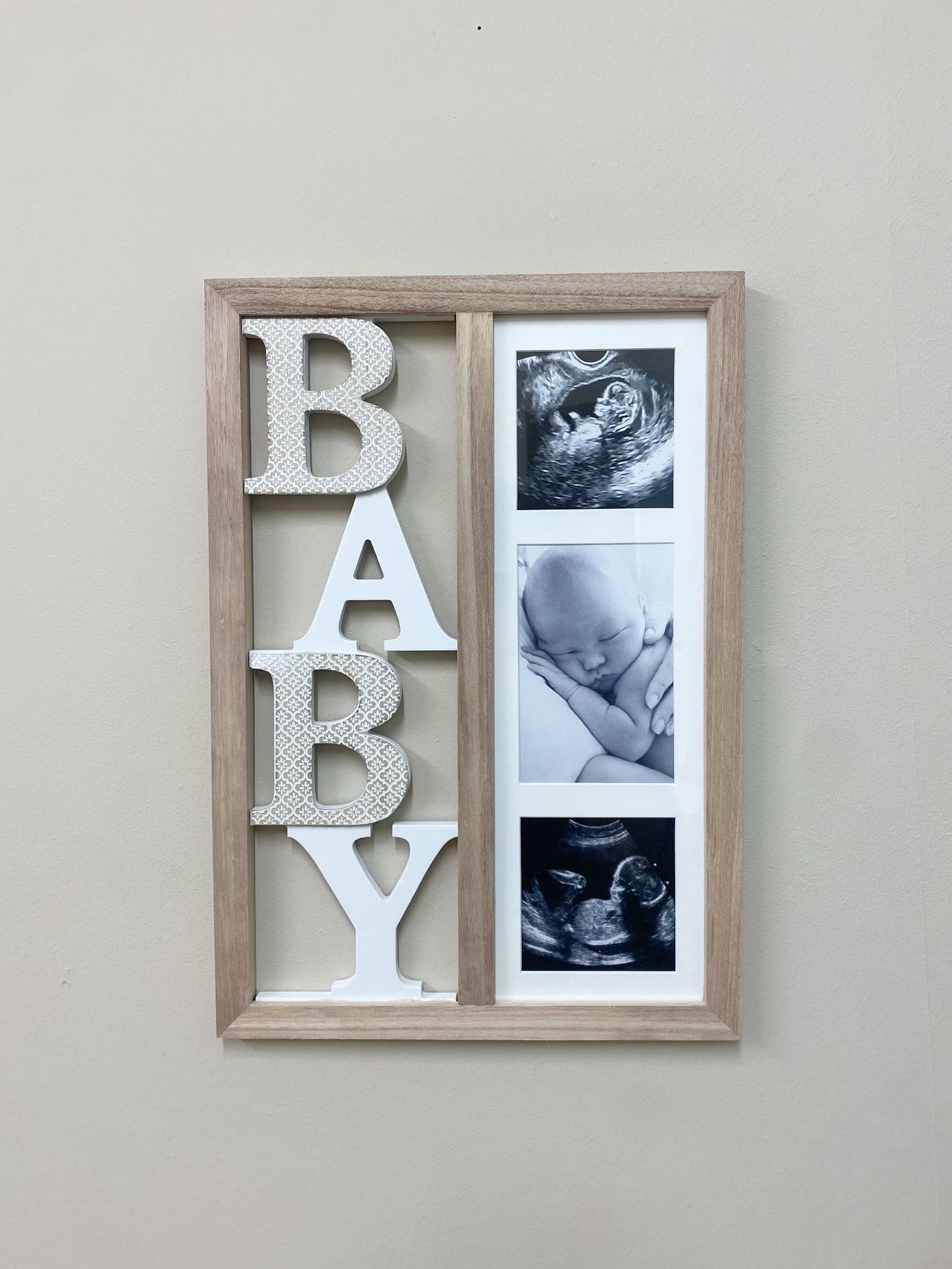 Baby Three Photograph Wooden Frame 43cm - BerPar
