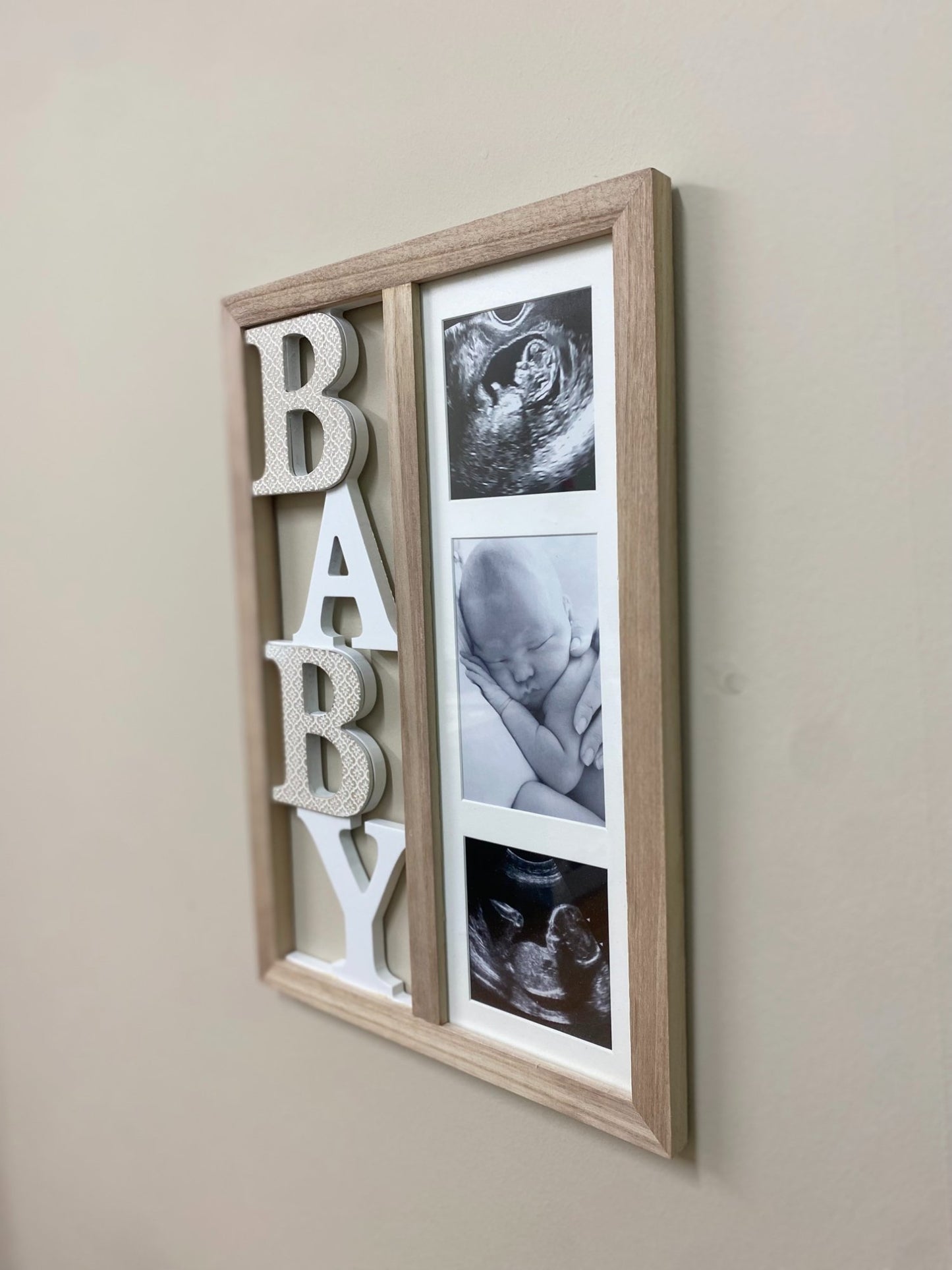 Baby Three Photograph Wooden Frame 43cm - BerPar