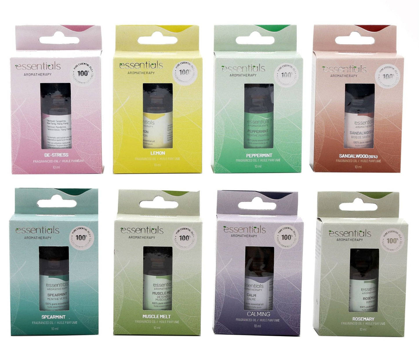 Pack of 8 x 10ml Essentials Aromatherapy Oil - BerPar