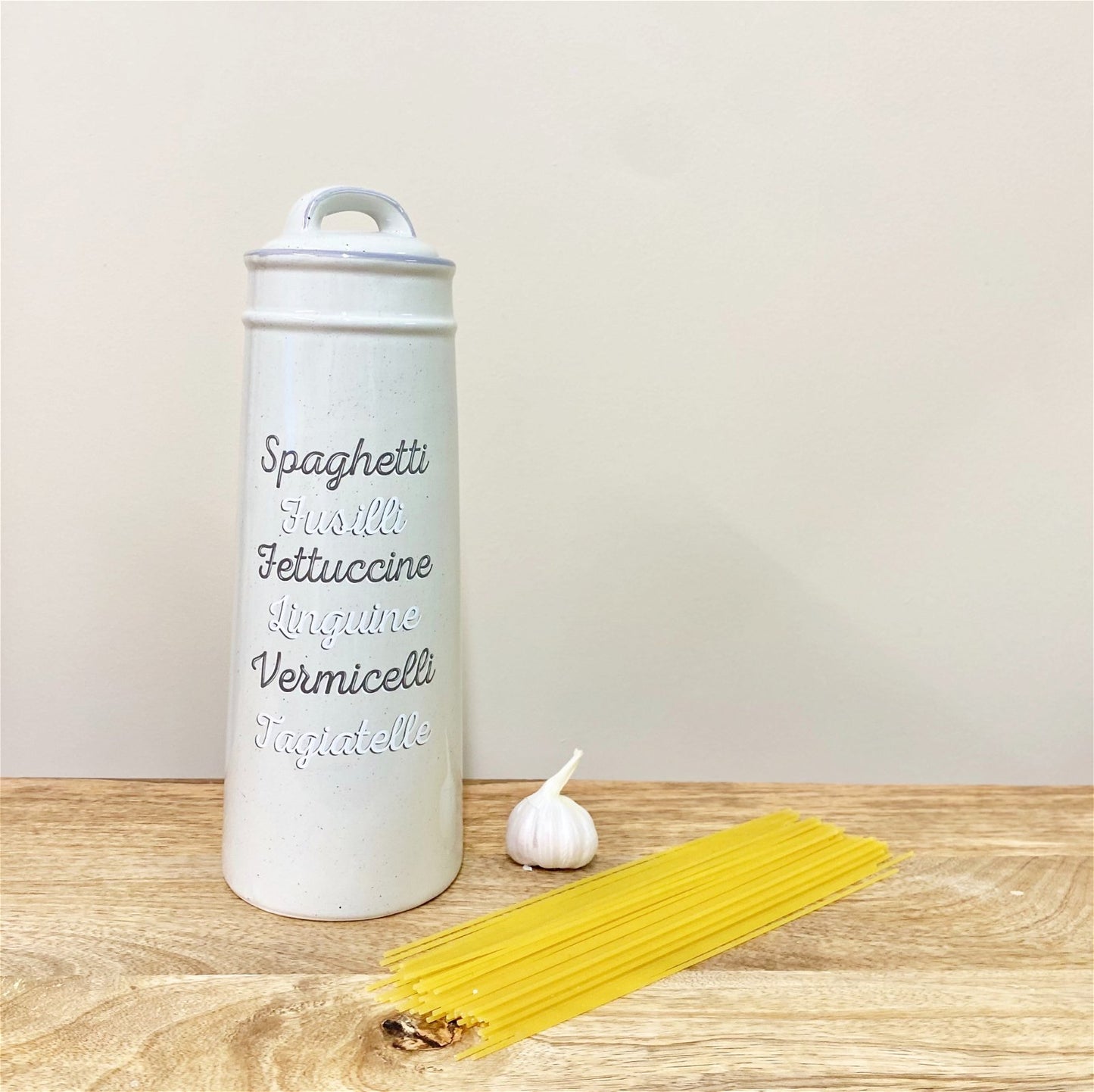 Antique Grey Ceramic Pasta Jar 31cm - BerPar
