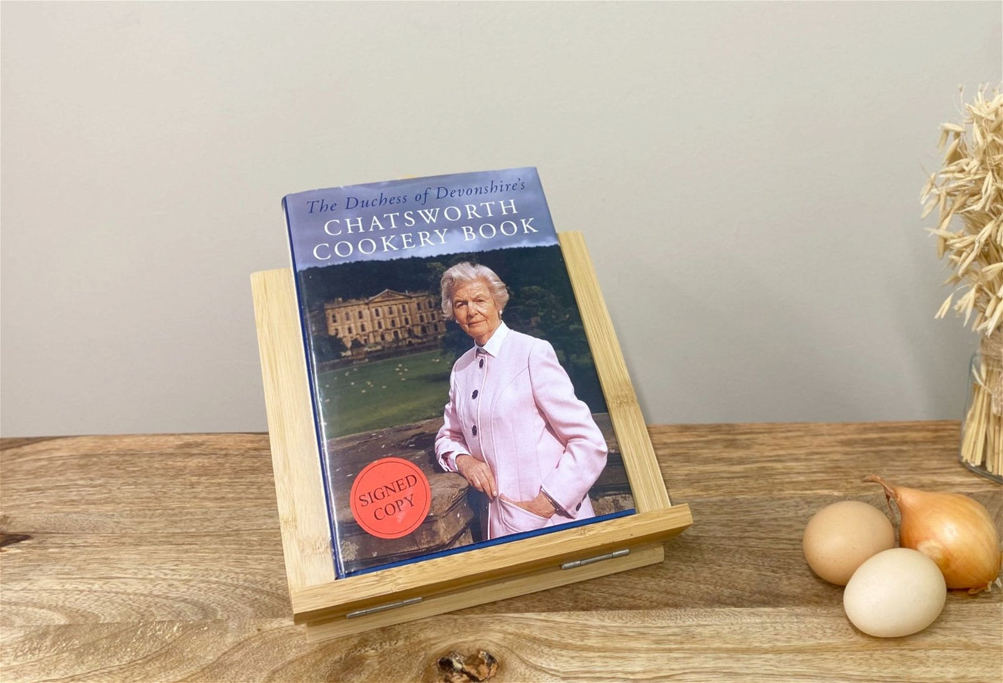 Bamboo Wood Recipe Book Holder - BerPar