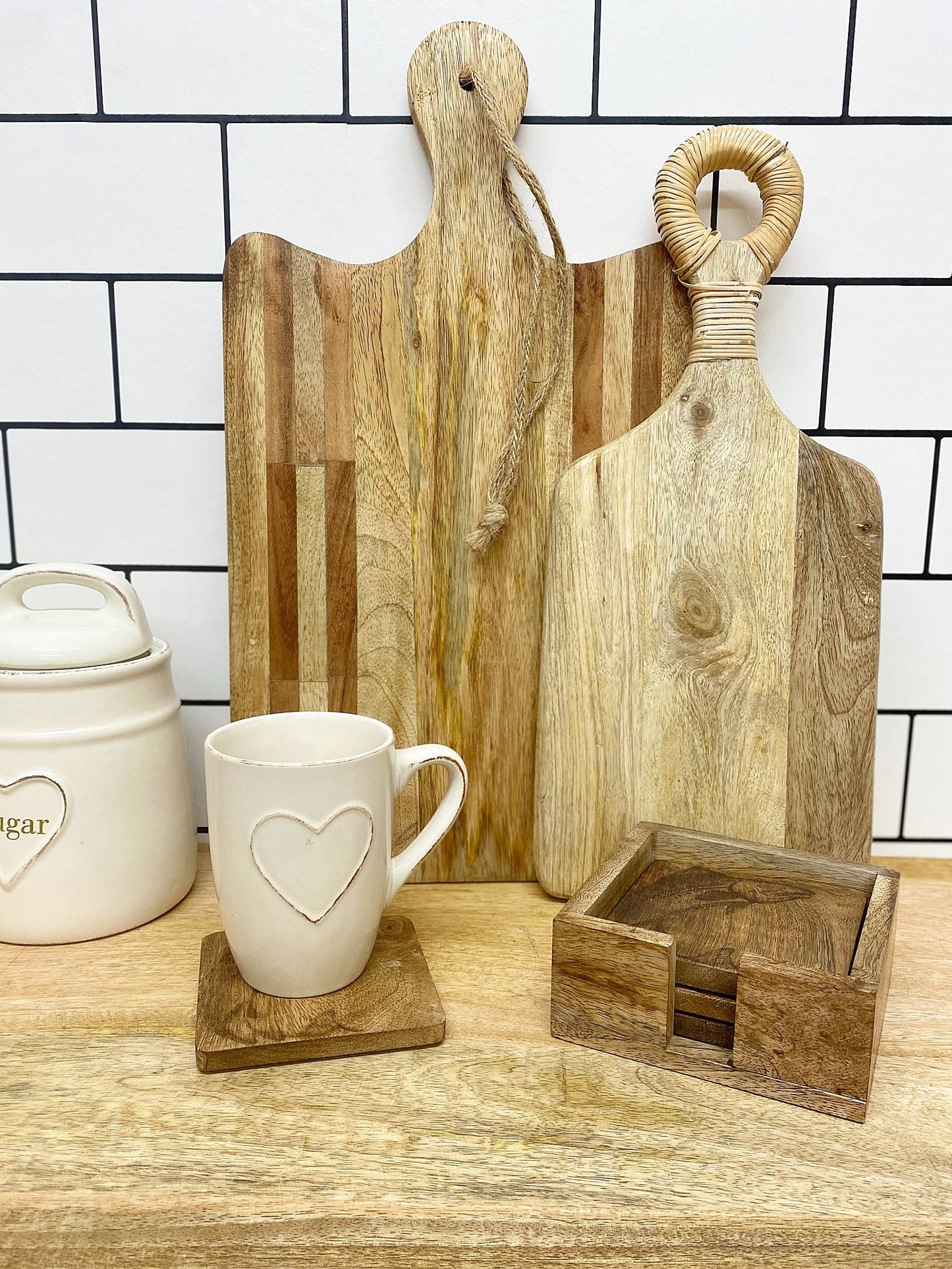 Set Of Four Wooden Engraved Salmon Coasters - BerPar