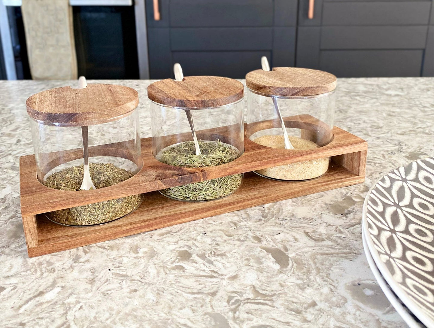 Set of Three Condiment Jars - BerPar