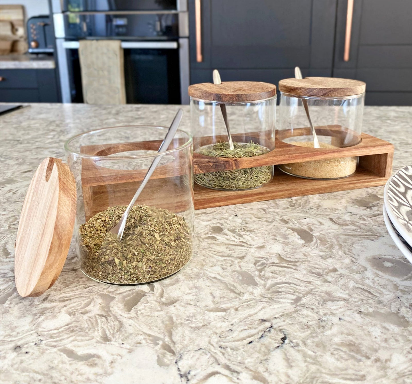 Set of Three Condiment Jars - BerPar