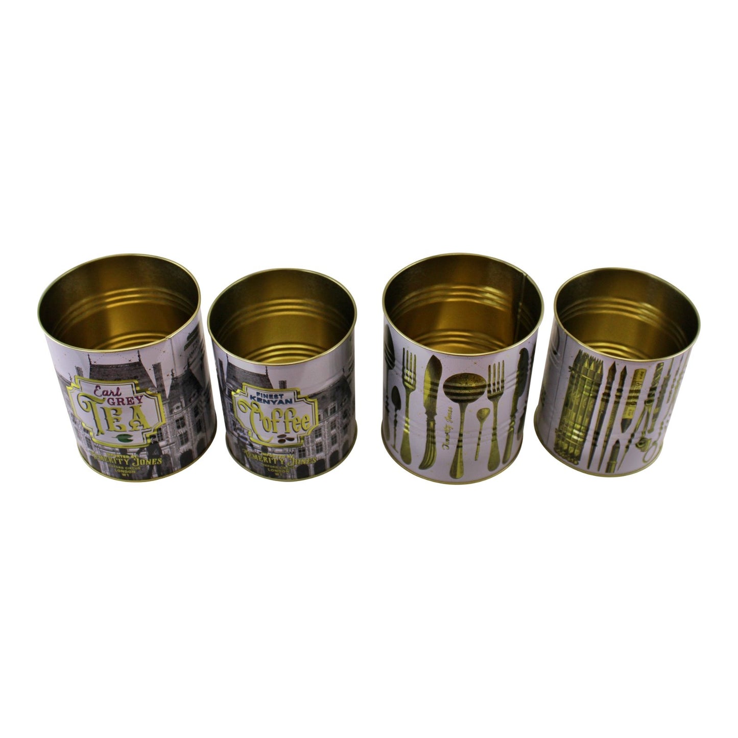 Set of 4 Vintage Style Storage Tins - BerPar