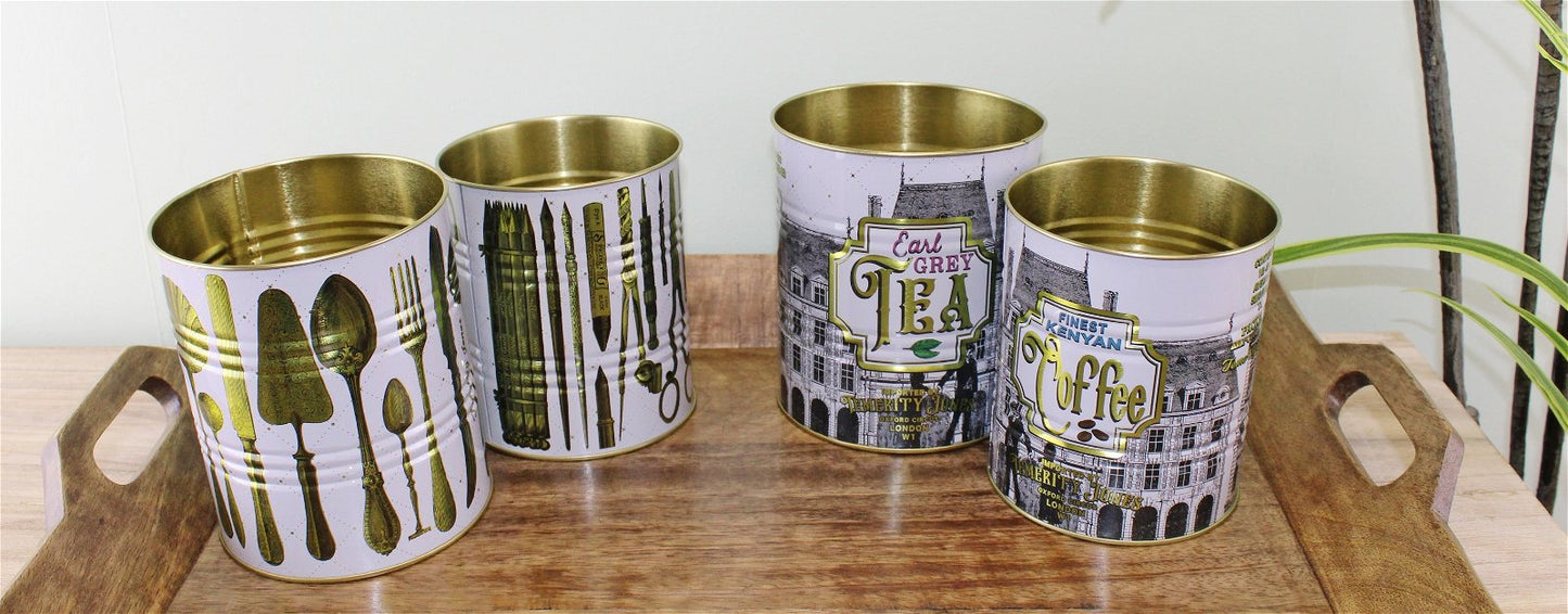Set of 4 Vintage Style Storage Tins - BerPar
