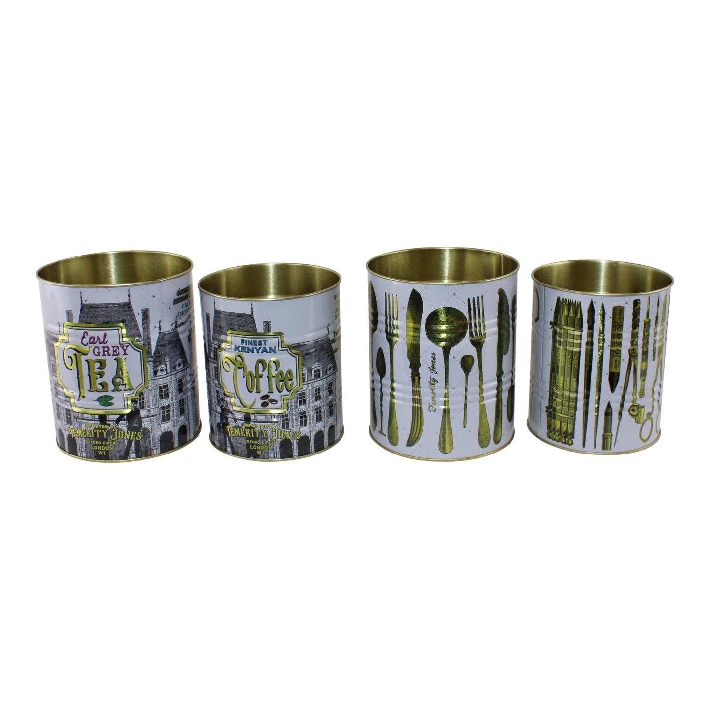 Set of 4 Vintage Style Storage Tins - BerPar