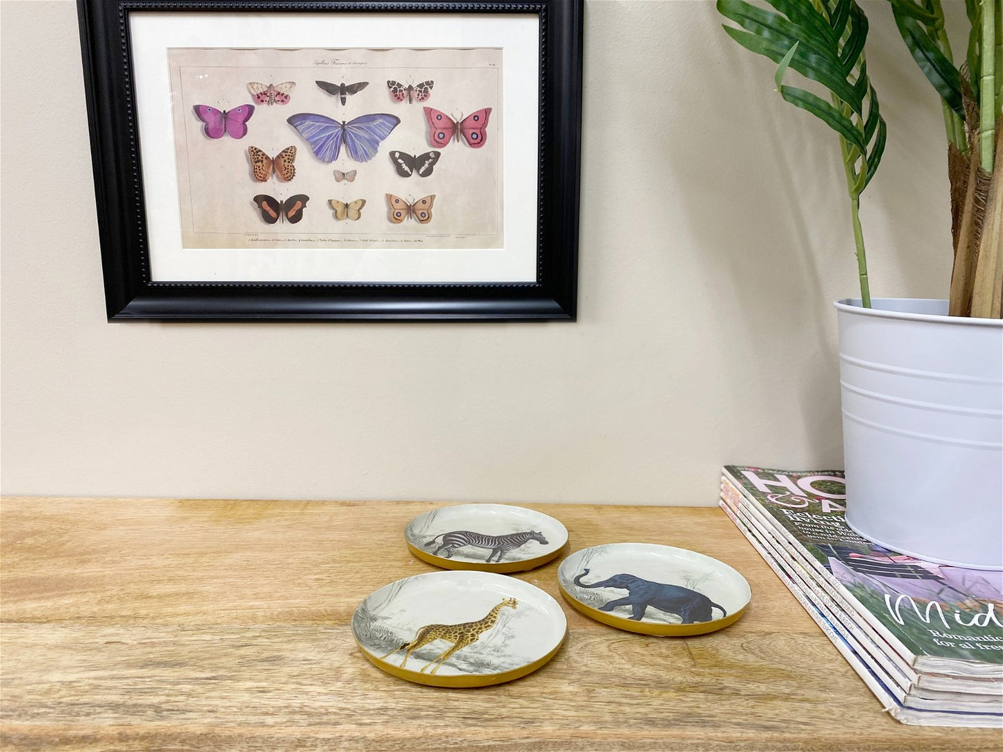 Set of Three Metal Safari Themed Coasters - BerPar