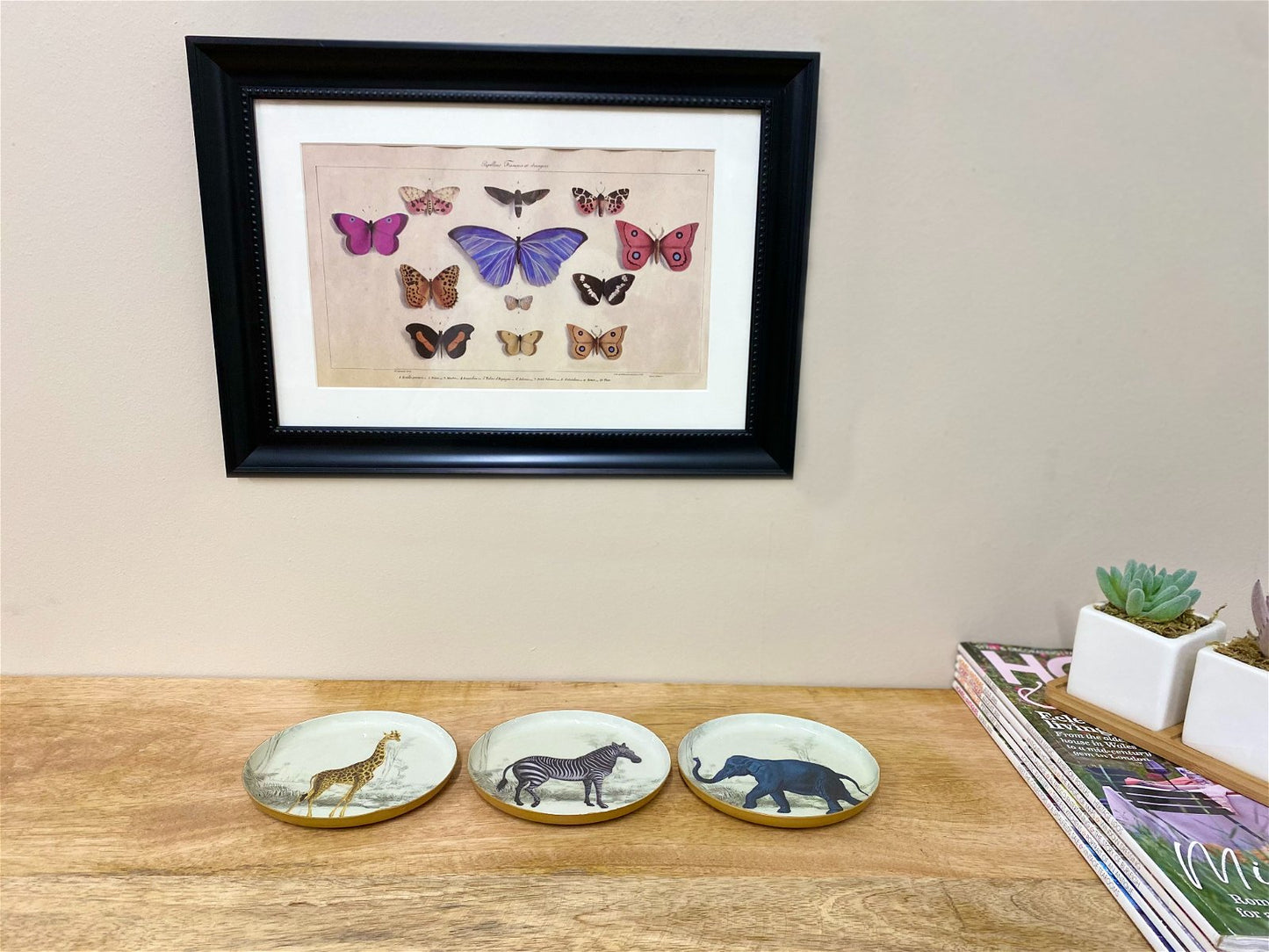 Set of Three Metal Safari Themed Coasters - BerPar