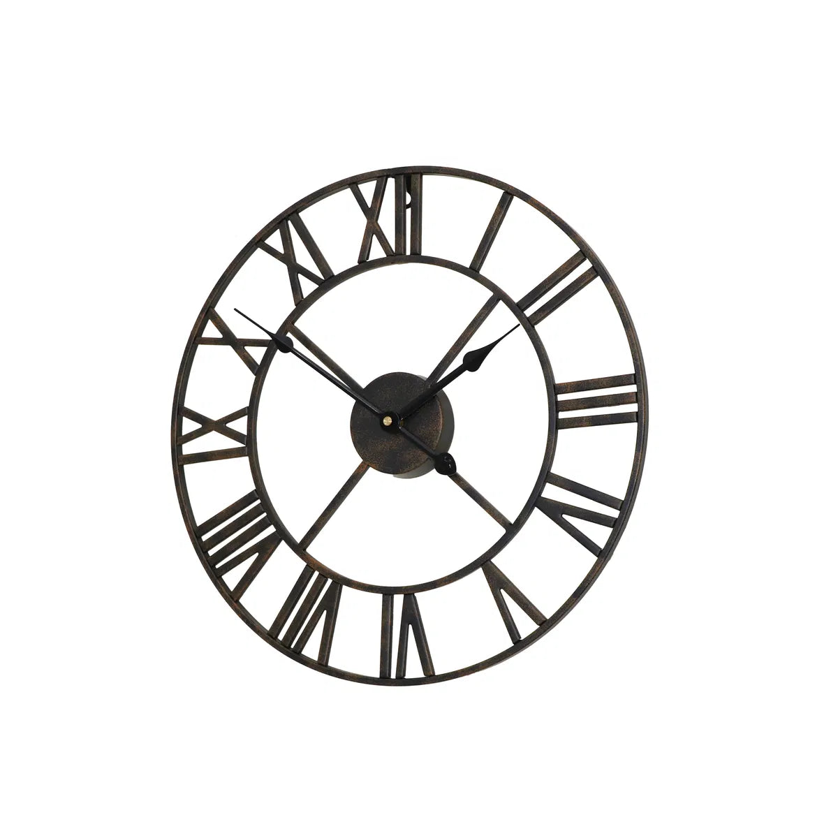 40cm Black Roman Numeral Wall Clock - Classic Decorative Timepiece for Home - BerPar