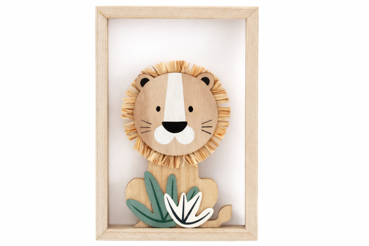 Cutout Lion Plaque – Kids Animal Wall Decor