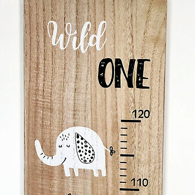 Wooden Safari Height Chart - Animal-Themed Kids Room Wall Decor - BerPar