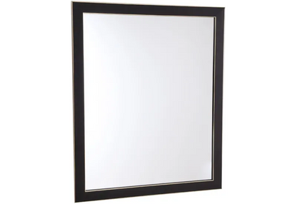 50cm Black & Gold Rectangular Mirror - Modern Wall Accent for Home Decor - BerPar