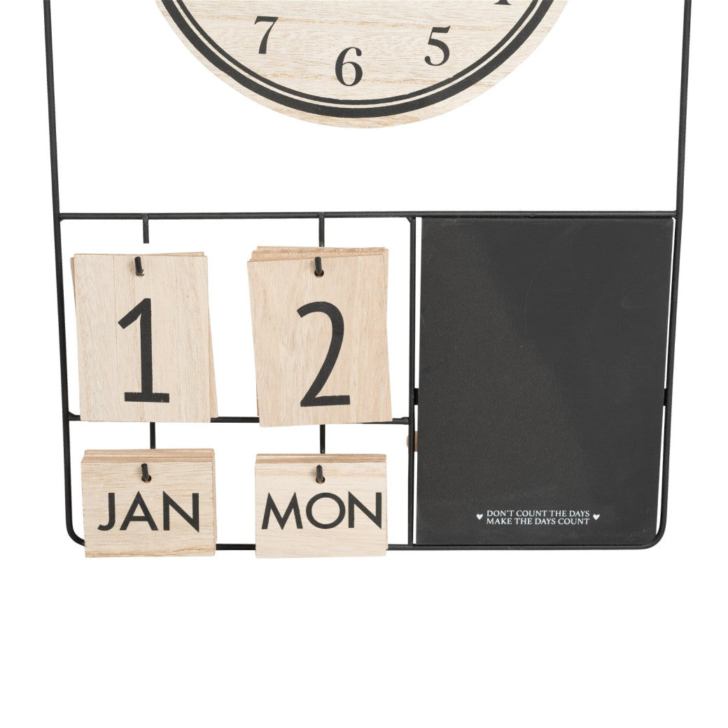 Memo Board with Date Clock - Stylish Wall Organizer for Home & Office - BerPar