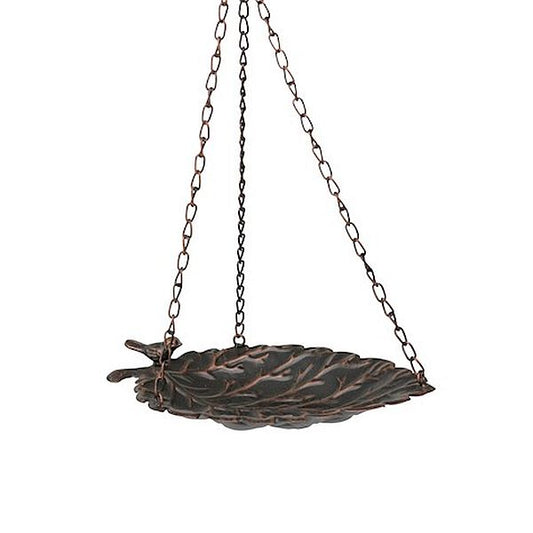 Leaf Shaped Hanging Bird Dish - Decorative and Functional Garden Feeder - BerPar