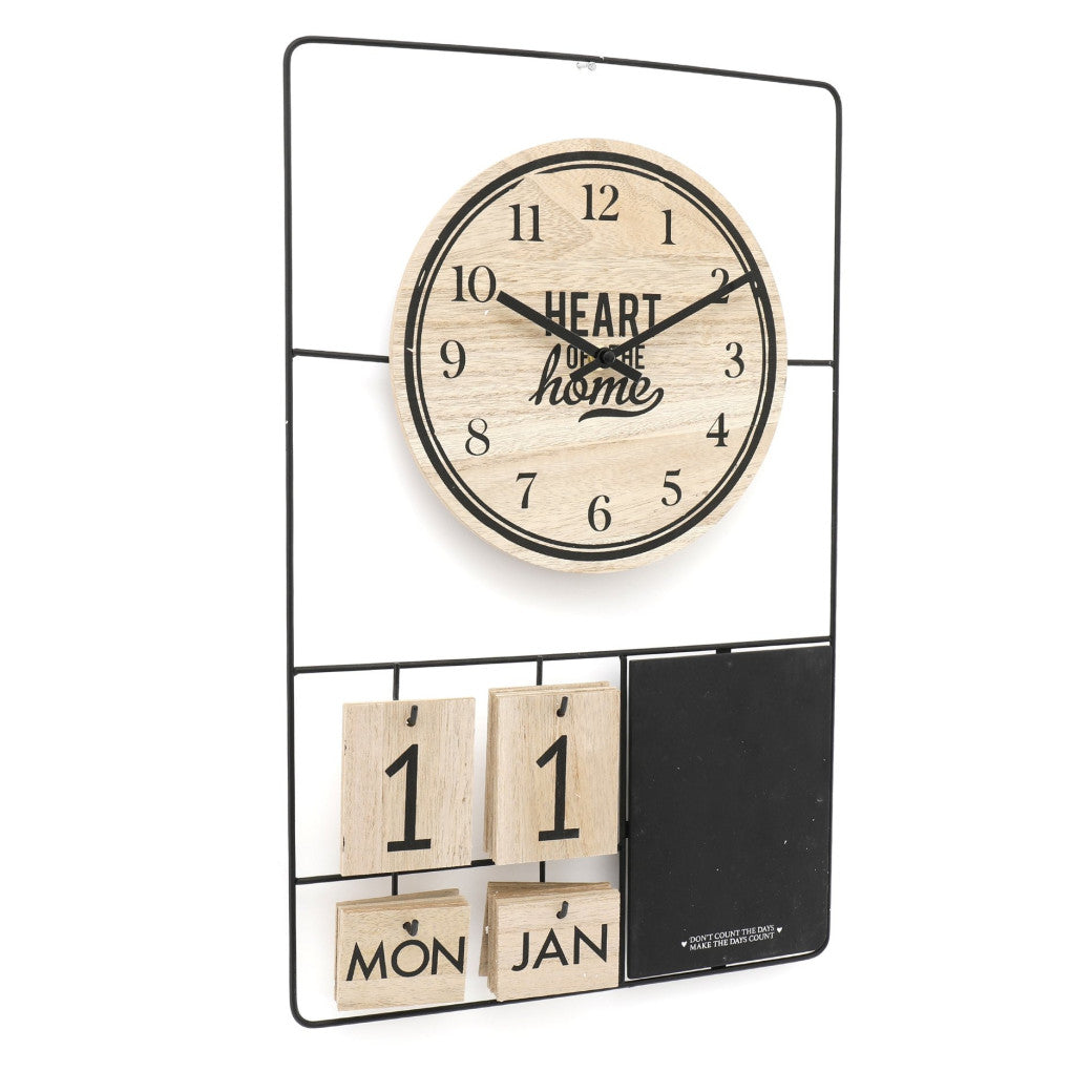 Memo Board with Date Clock - Stylish Wall Organizer for Home & Office - BerPar