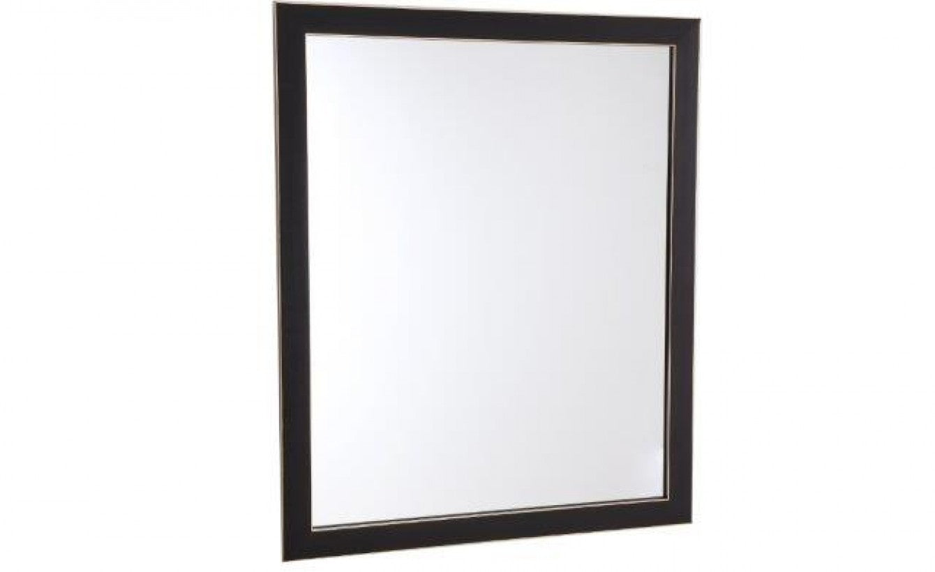 50cm Black & Gold Rectangular Mirror - Modern Wall Accent for Home Decor - BerPar