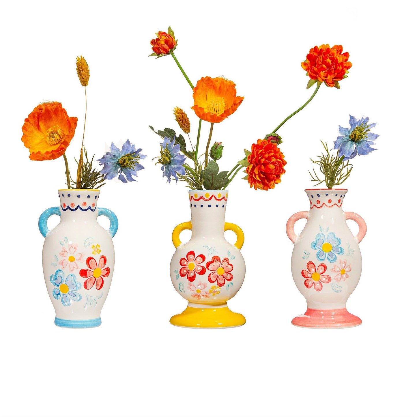 Folk Floral Small Vase Assorted