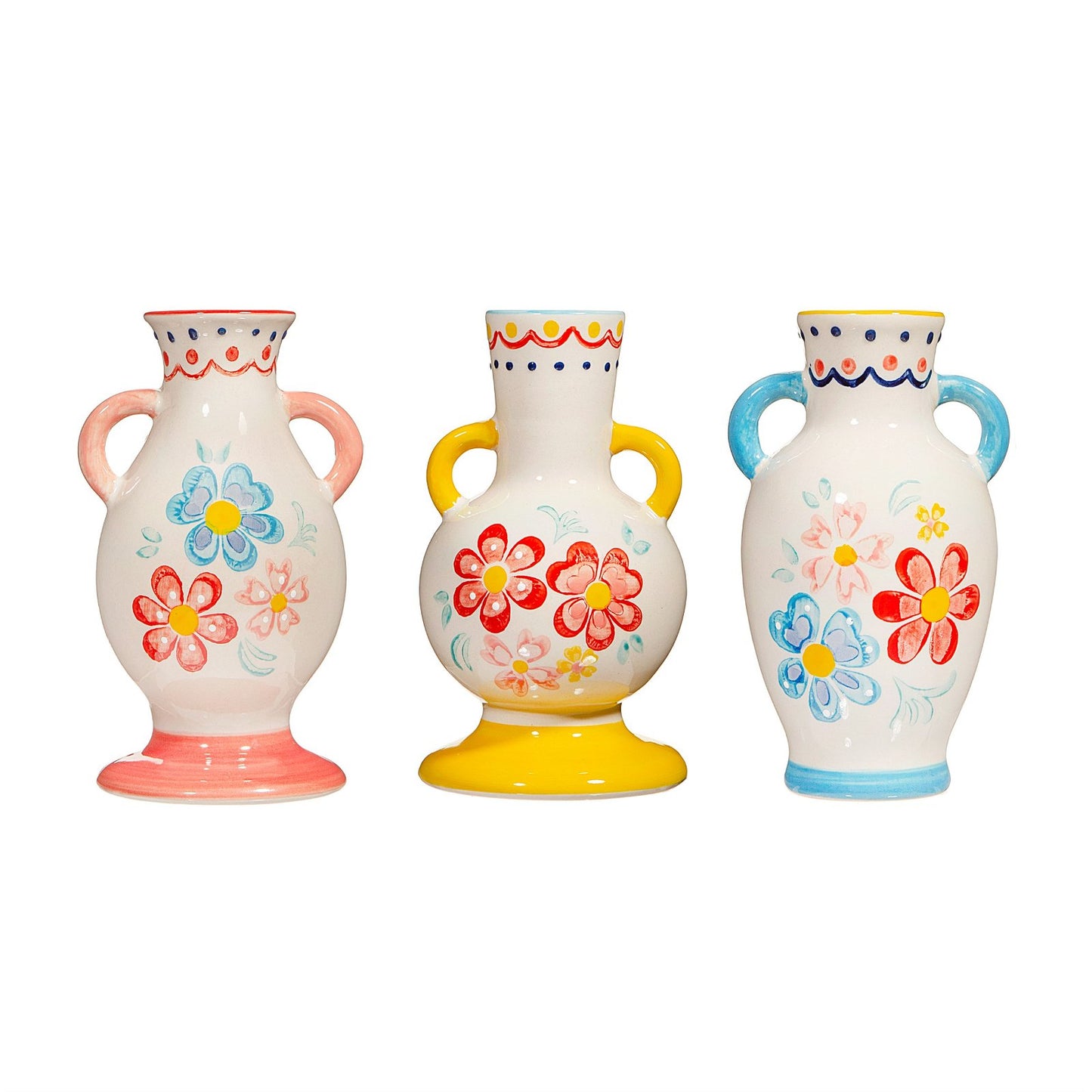 Folk Floral Small Vase Assorted