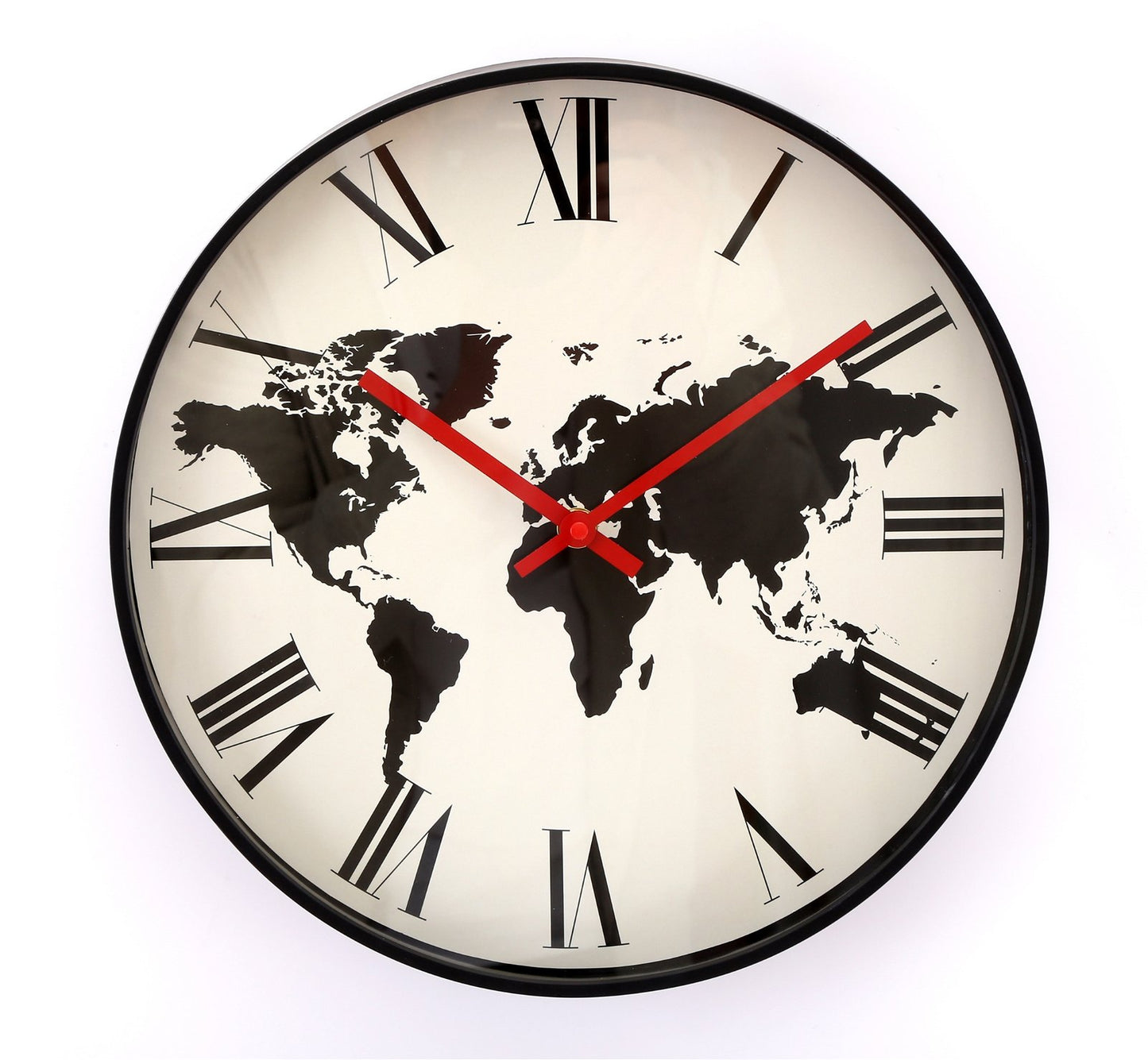 World Map Design Clock 32cm