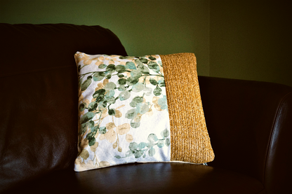 Daisy Leaf Print Scatter Cushion 40cm