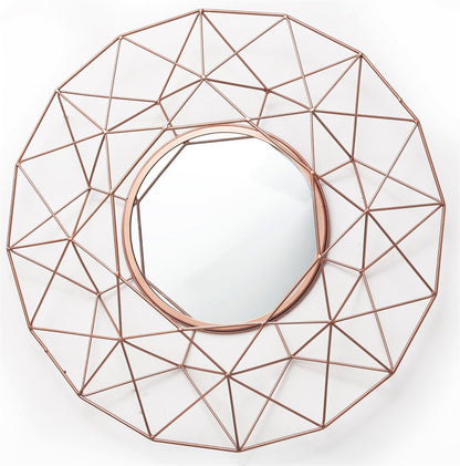 Geometric Mirror in Rose Gold 64cm