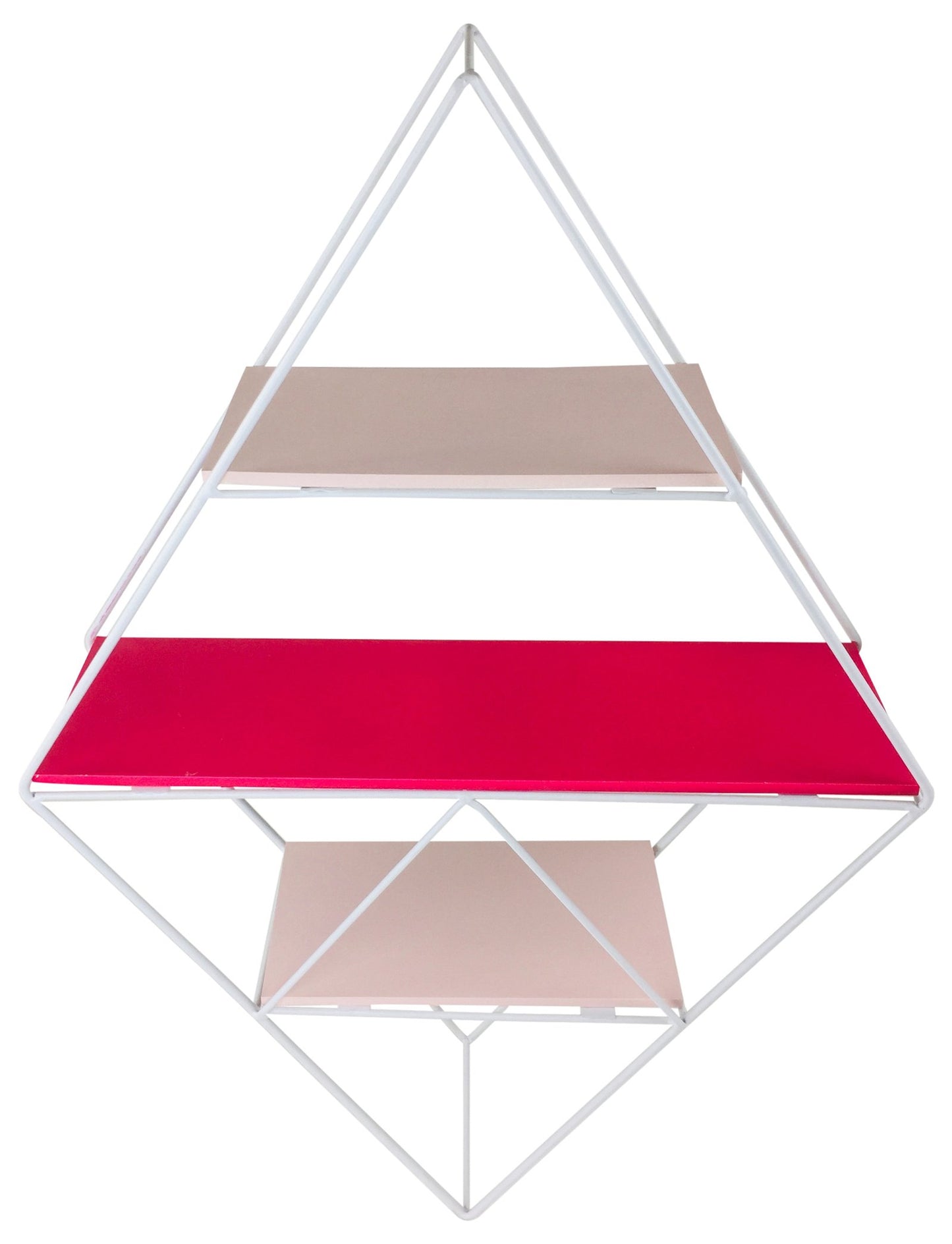 Pink Wire Geometric Shelf