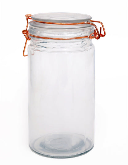 Kitchen Storage Jar With Copper Clip 20cm