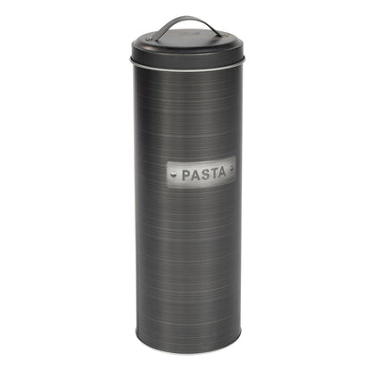 Black & Silver Metal Pasta Tin