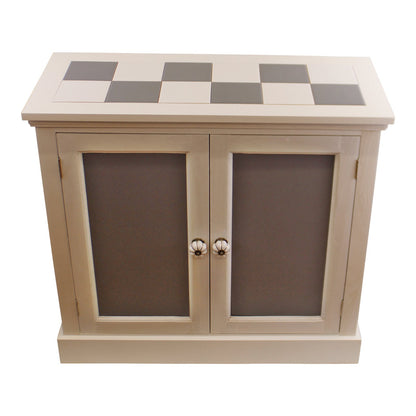 Contemporary Grey & White Cupboard Unit, 2 Doors