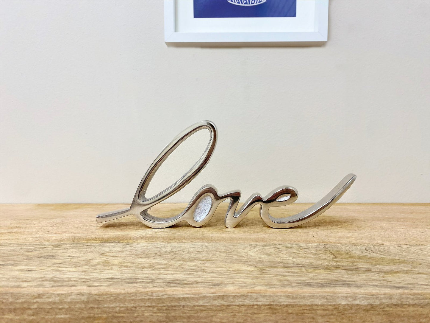 Silver Aluminium Love Ornament