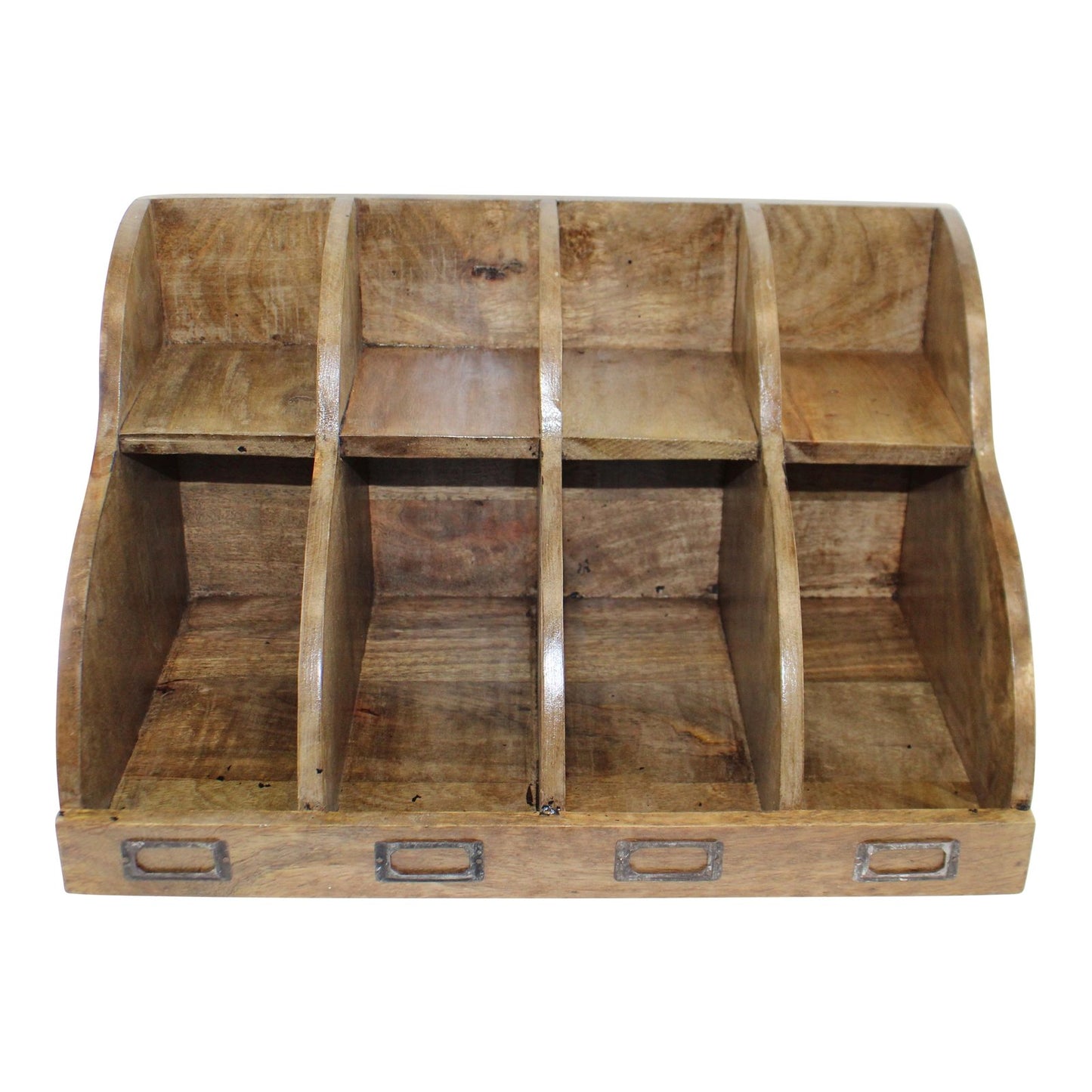 Mango Wood 8 Section Desktop Organiser