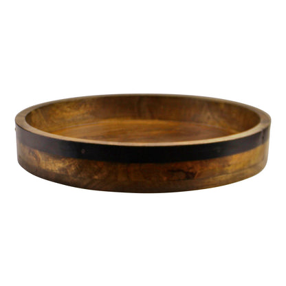 Mango Wood Circular Serving Tray, 38cm