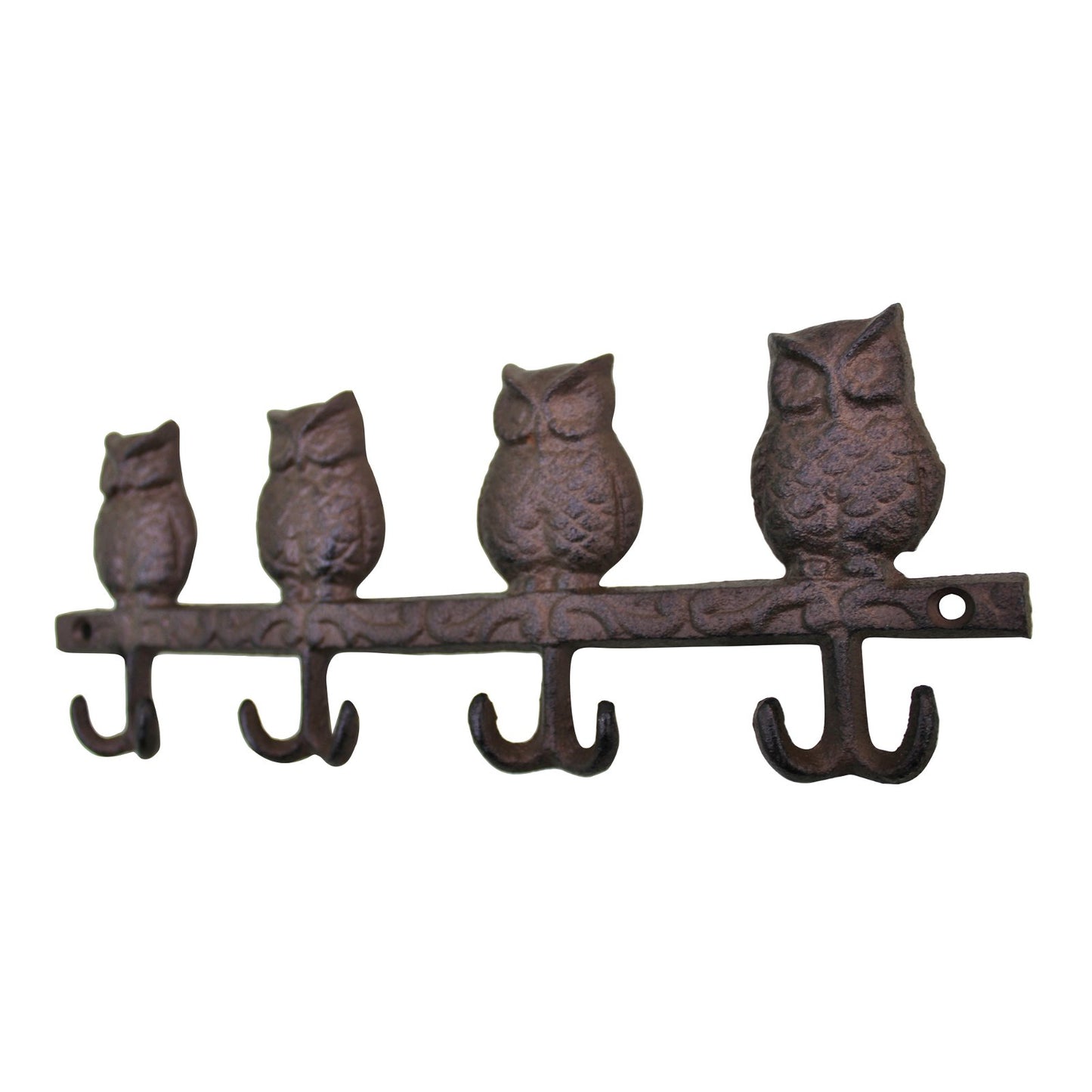 Rustic Cast Iron Wall Hooks, Owls