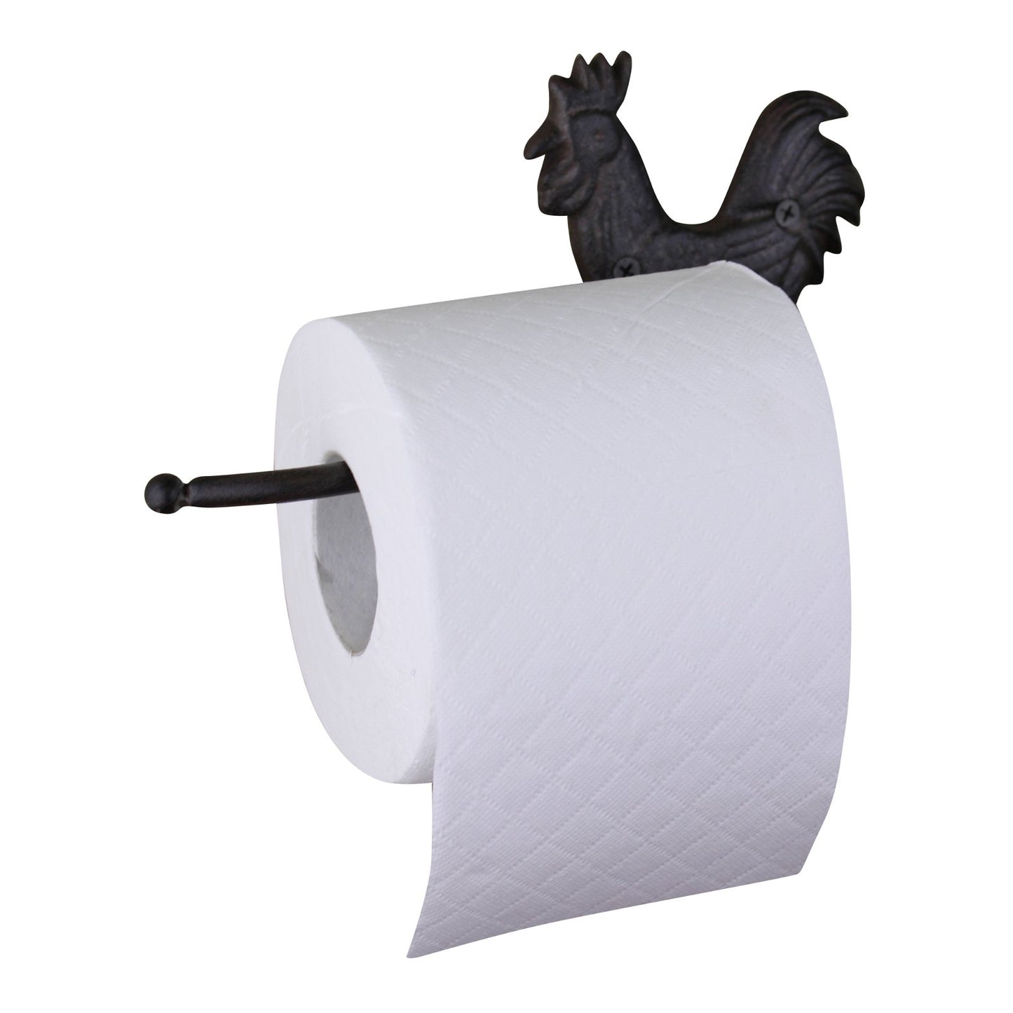 Cast Iron Rustic Toilet Roll Holder, Chicken