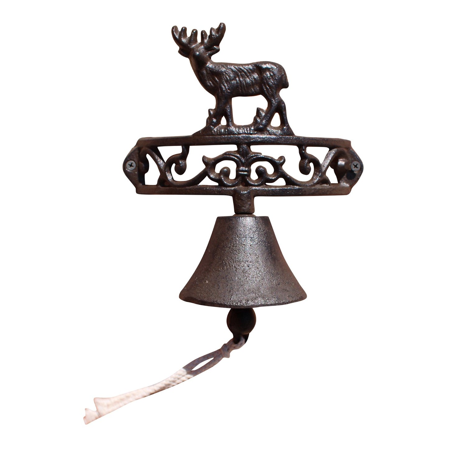 Rustic Cast Iron Wall Bell, Reindeer Standing