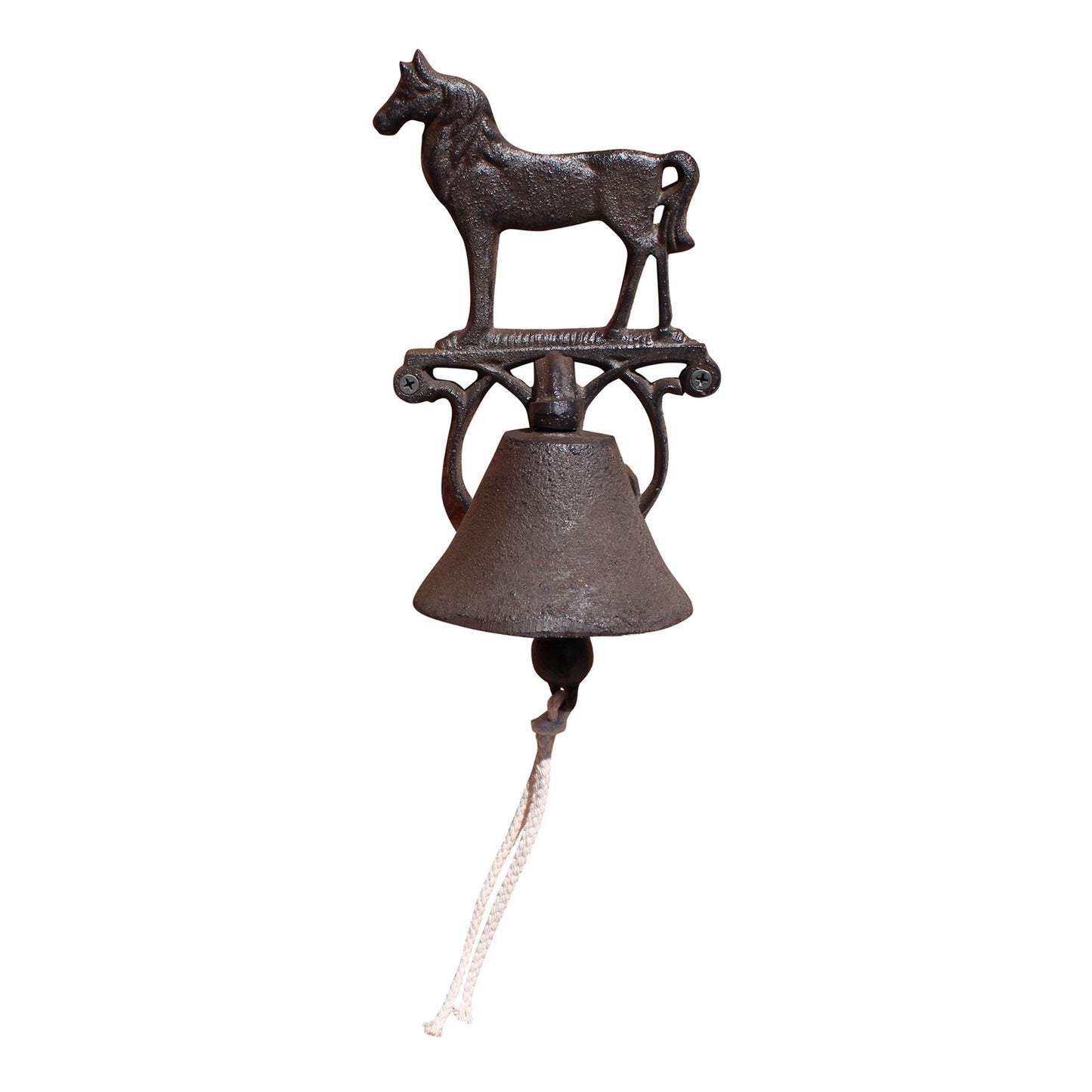 Rustic Cast Iron Wall Bell, Horse