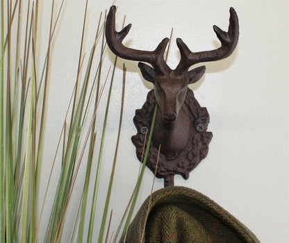 Rustic Cast Iron Wall Bell, Reindeer Standing