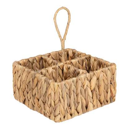 Square Raffia Weaved Cutlery Holder