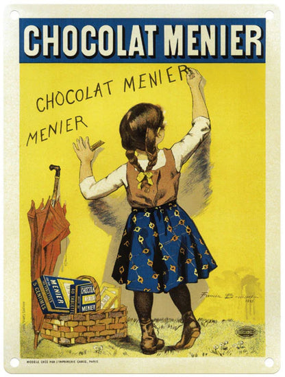 Large Metal Sign 60 x 49.5cm Vintage Retro Chocolat Menier