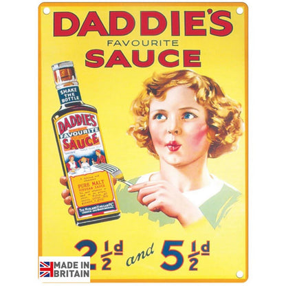 Large Metal Sign 60 x 49.5cm Vintage Retro Daddie's Sauce